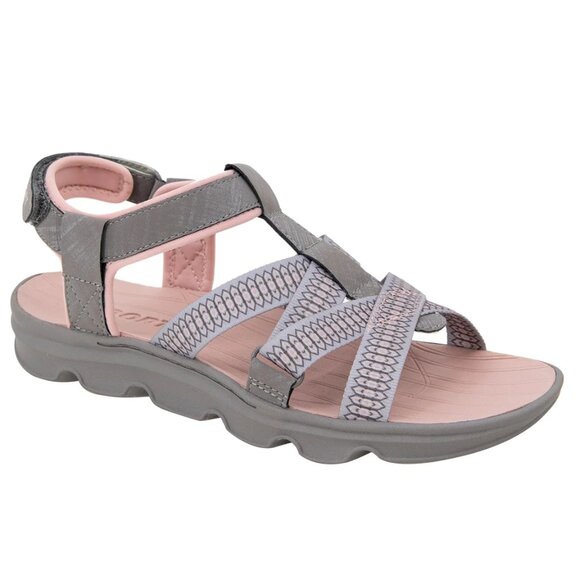 JSport by Jambu Gray and Pink Sandals - Picture 1 of 9